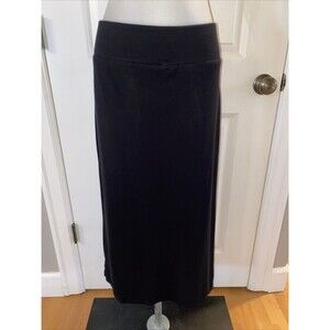 FREE PEOPLE Skirt Black Knit‎ Straight Column Bodycon Midi Pull-On Size M